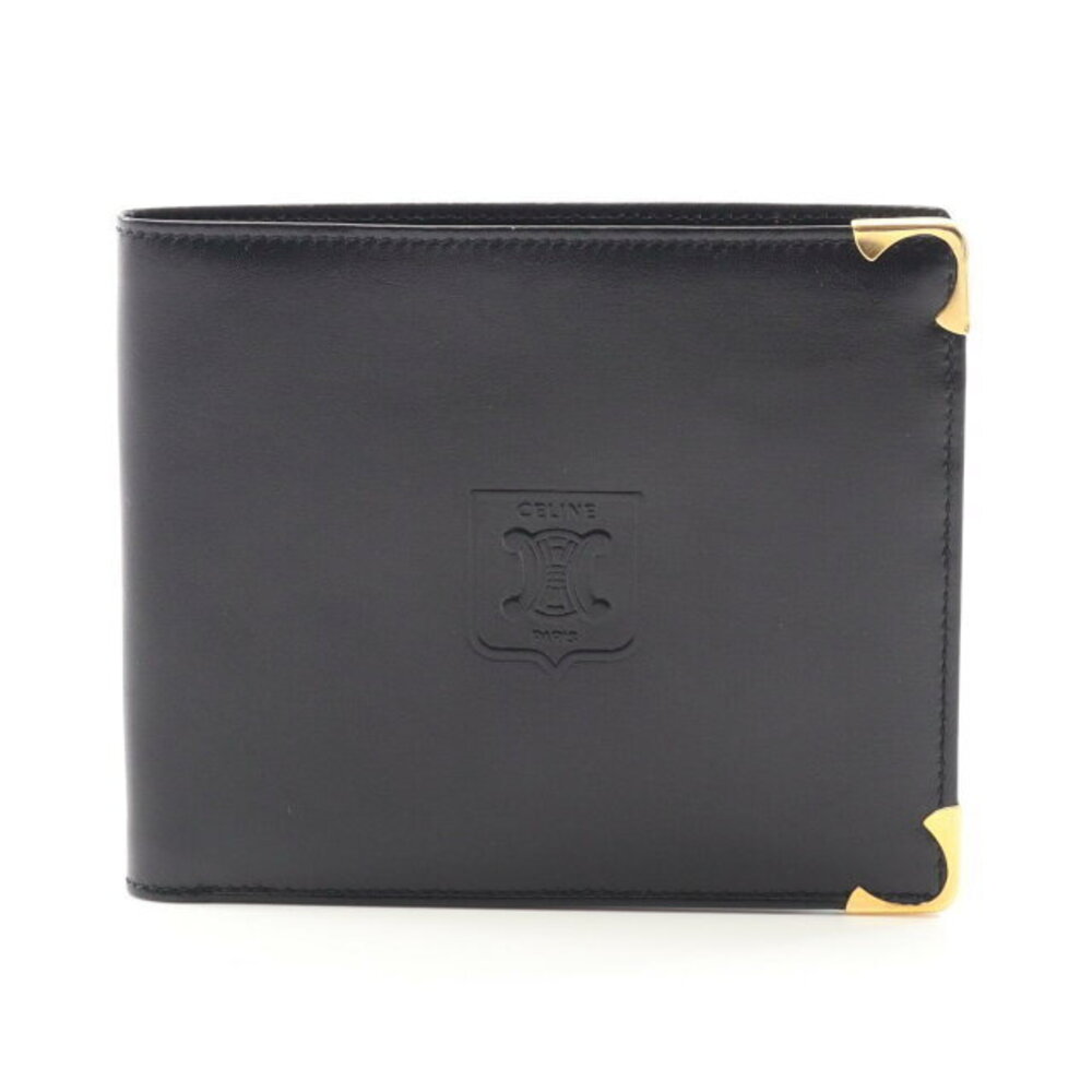 Celine Triomphe Bifold Wallet Leather Black